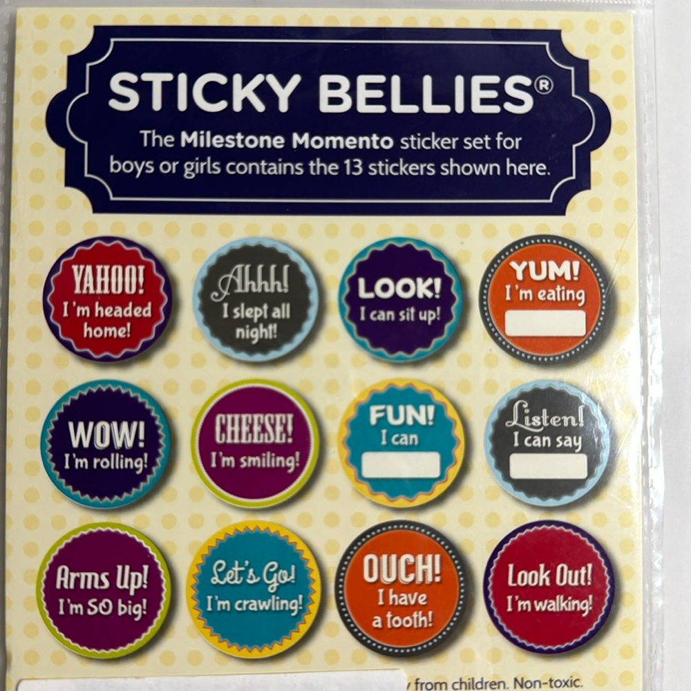 Sticky Bellies Milestone stickers